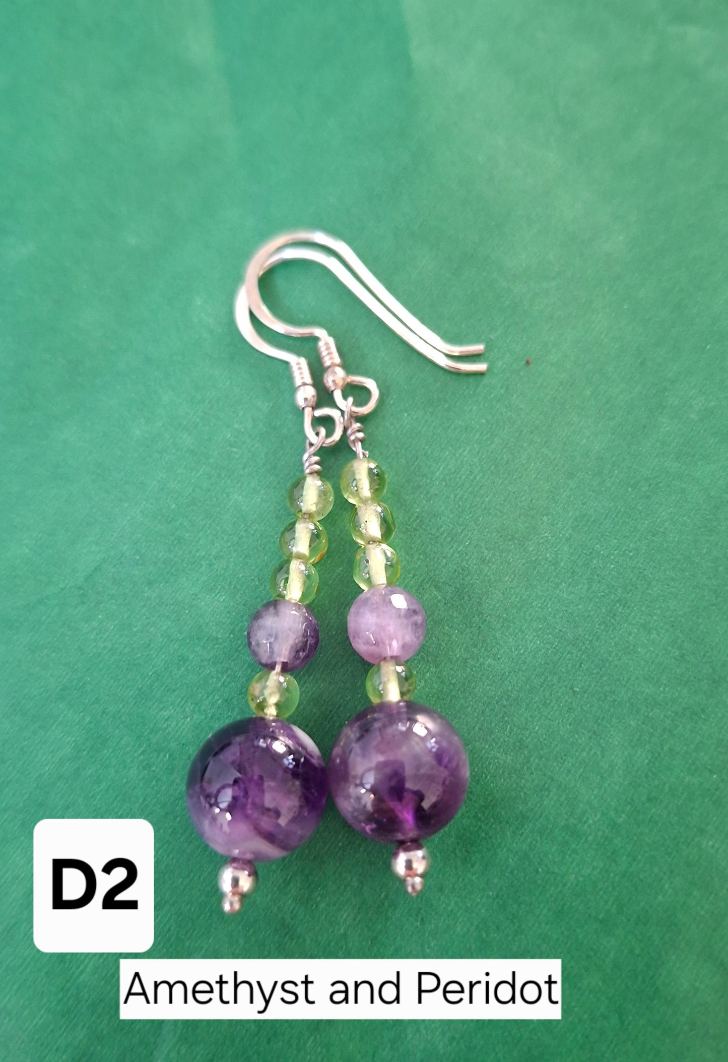 Sterling Silver and Gemstone Drop Earrings