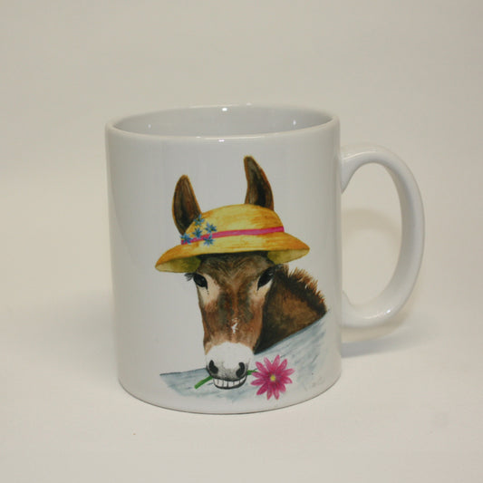 Cute Donkey Ceramic Coffee Mug - 10 oz
