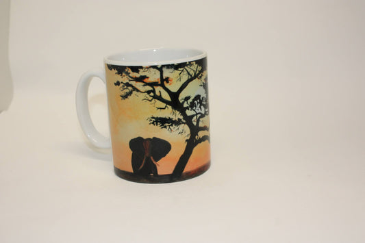 Tusker at Dusk - 10 oz Ceramic Coffee Mug